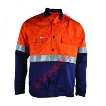 Матч цвет оранжевый темно-синий УПФ 50+ УФ-доказательство ткани УФ защита рубашка
